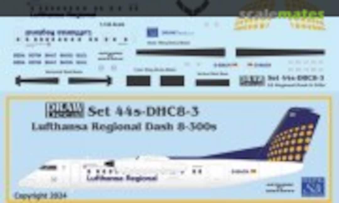 1:144 Lufthansa Regional Dash 8-300s (Draw Decal 44-DHC8-3) 44-DHC8-3
