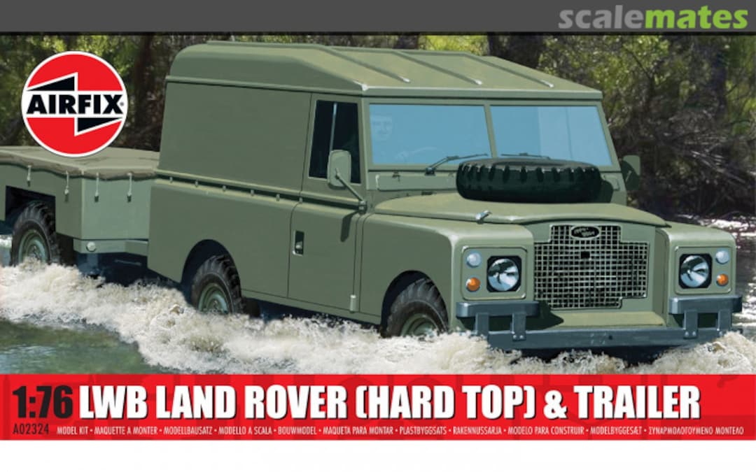 Boxart LWB Land Rover (Hard Top) & Trailer A02324 Airfix Boxart LWB Land Rover (Hard Top) & Trailer A02324 Airfix