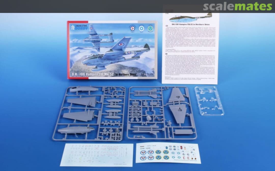 Contents DH. 100 Vampire FB.52 SH72281 Special Hobby