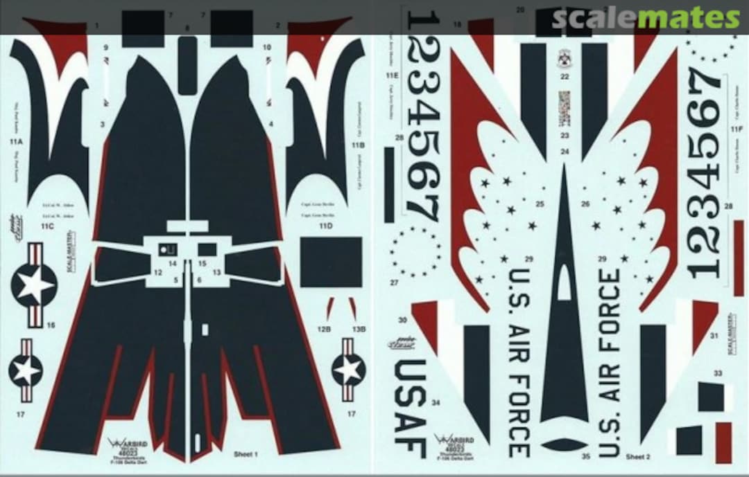 Boxart F-106 Delta Dart Thunderbirds What If Scheme 48023 Warbird Decals Boxart F-106 Delta Dart Thunderbirds What If Scheme 48023 Warbird Decals