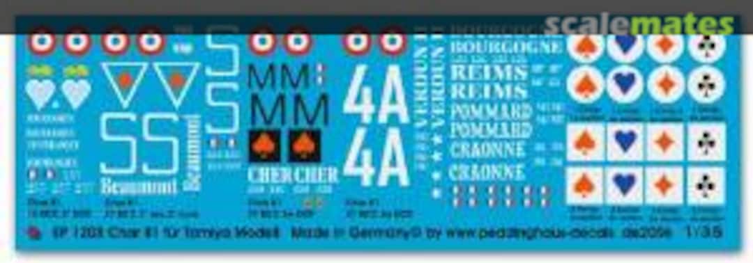 Boxart Char B1 bis EP 1208 Peddinghaus-Decals Boxart Char B1 bis EP 1208 Peddinghaus-Decals