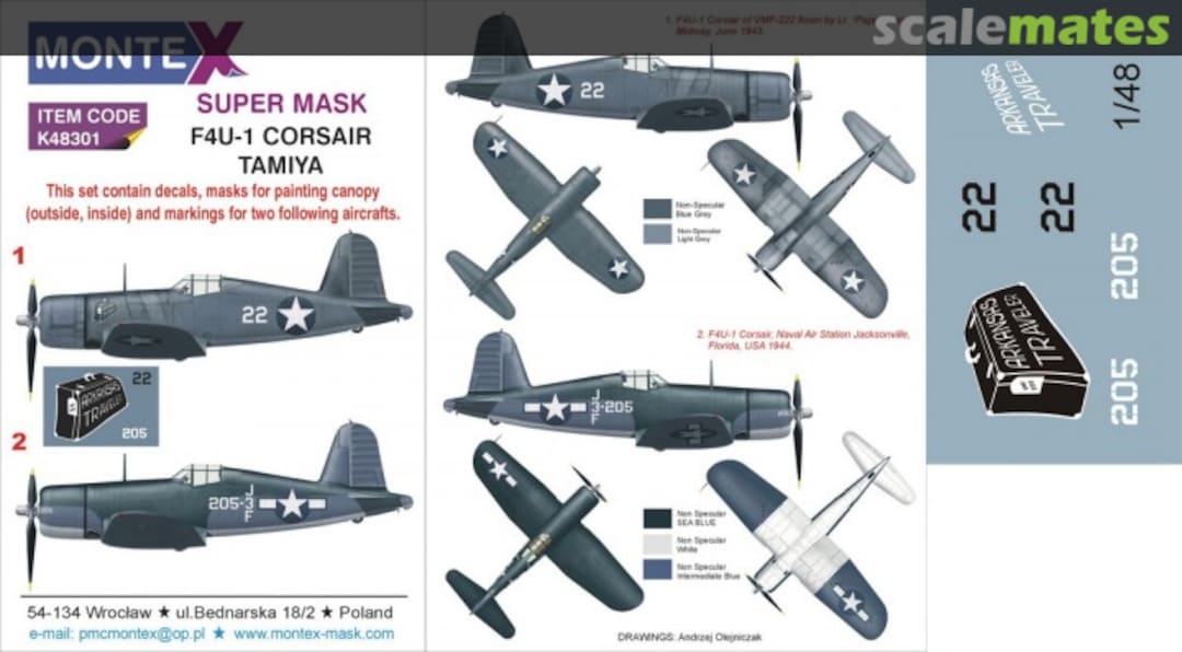 Boxart Vought F4U-1 Corsair K48301 Montex Boxart Vought F4U-1 Corsair K48301 Montex
