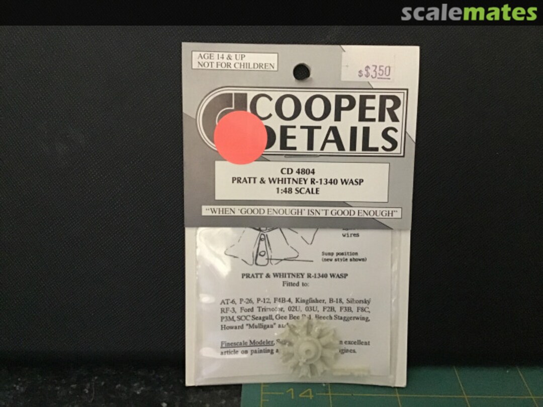 Boxart Pratt & Whitney R-1340 Wasp CD 4804 Cooper Details Boxart Pratt & Whitney R-1340 Wasp CD 4804 Cooper Details