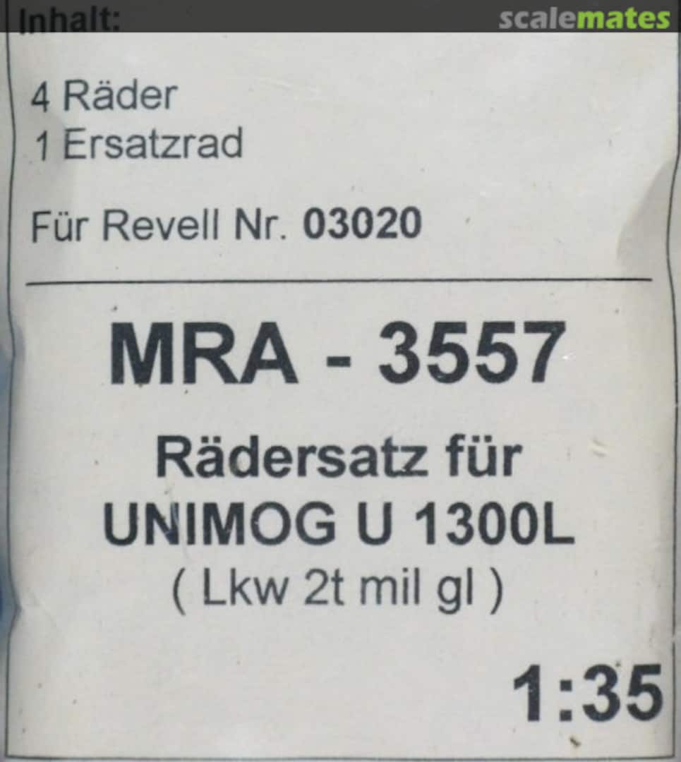Boxart Model wheel set MRA-3557 MR Modellbau Boxart Model wheel set MRA-3557 MR Modellbau