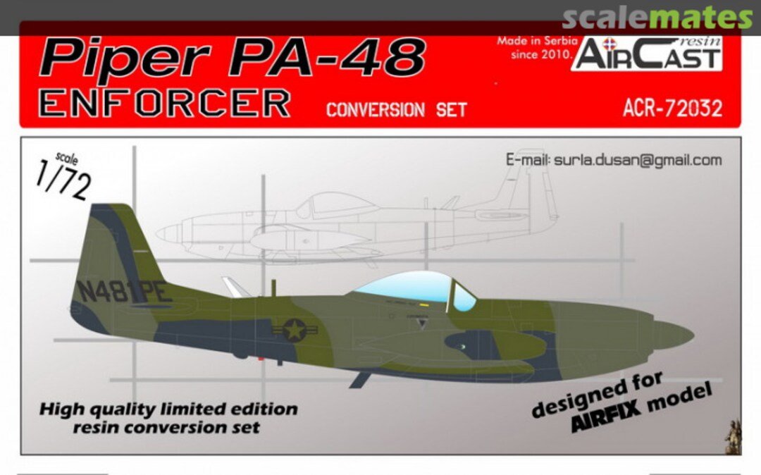 Boxart Piper PA-48 Enforcer 72032 Air Cast Resin Boxart Piper PA-48 Enforcer 72032 Air Cast Resin