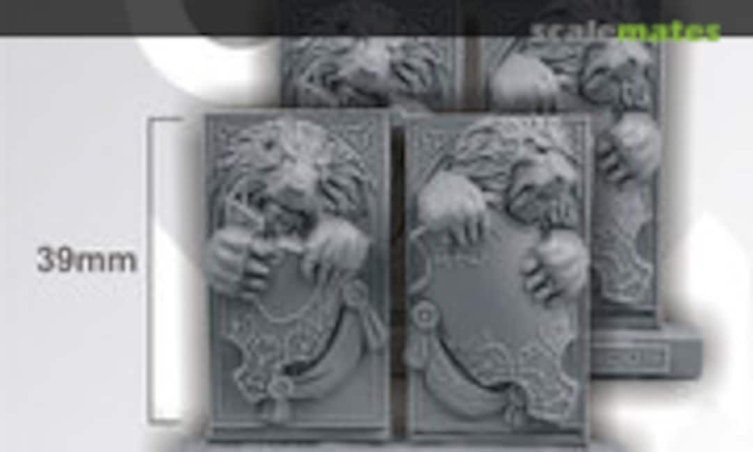 No Lion decorated Plates #1 (4 pcs) (Scibor Monsterous Miniatures CPLI0120) CPLI0120