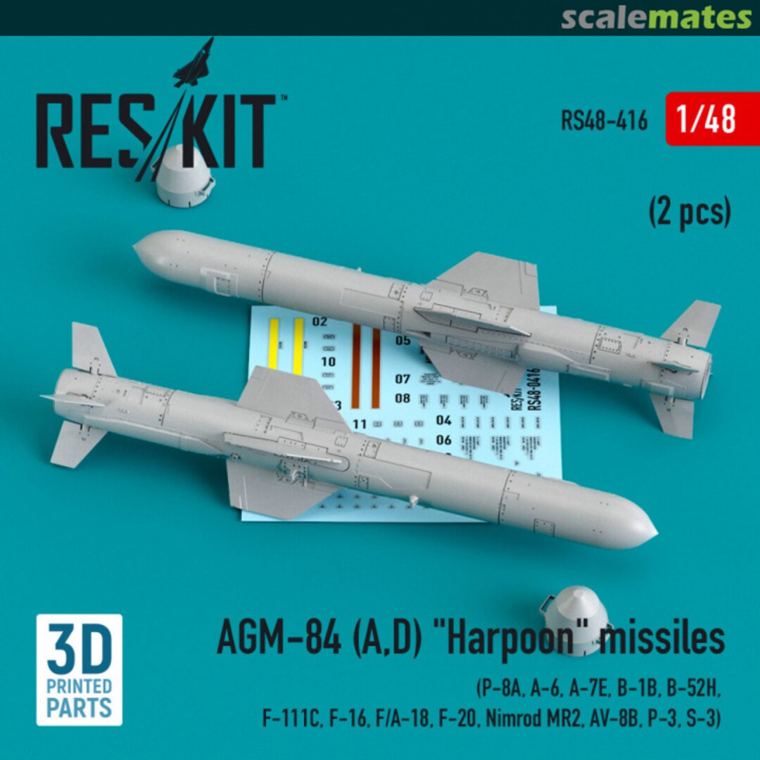 Boxart AGM-84 (A,D) "Harpoon" missiles RS48-416 ResKit Boxart AGM-84 (A,D) "Harpoon" missiles RS48-416 ResKit
