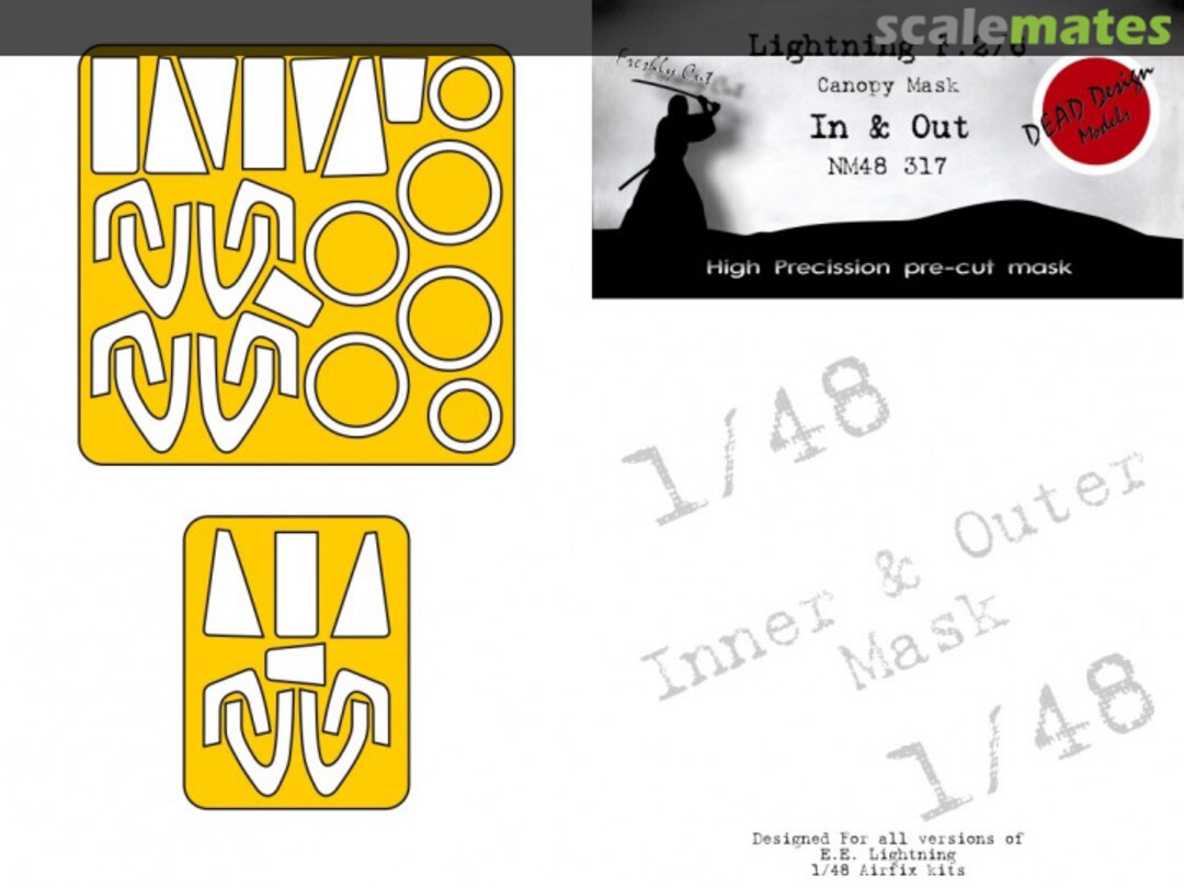 Boxart BAC/EE Lightning F.2/6 - In & Out Canopy Mask NM48317 DEAD Design Models Boxart BAC/EE Lightning F.2/6 - In & Out Canopy Mask NM48317 DEAD Design Models