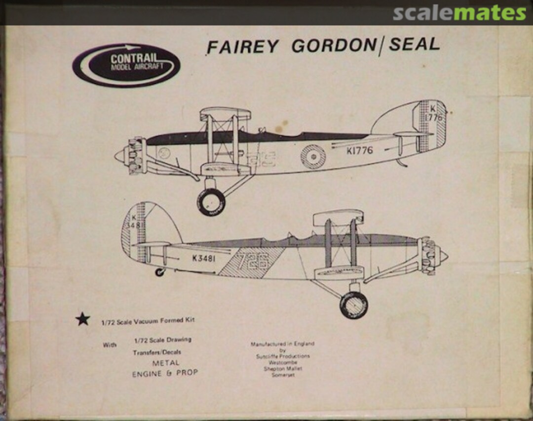 Boxart Fairey Gordon / Seal Contrail Boxart Fairey Gordon / Seal Contrail