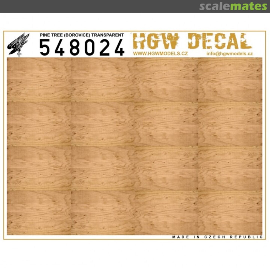 Boxart Pine Tree - Natural Tone - Transparent - No Grid - 548024 HGW Models