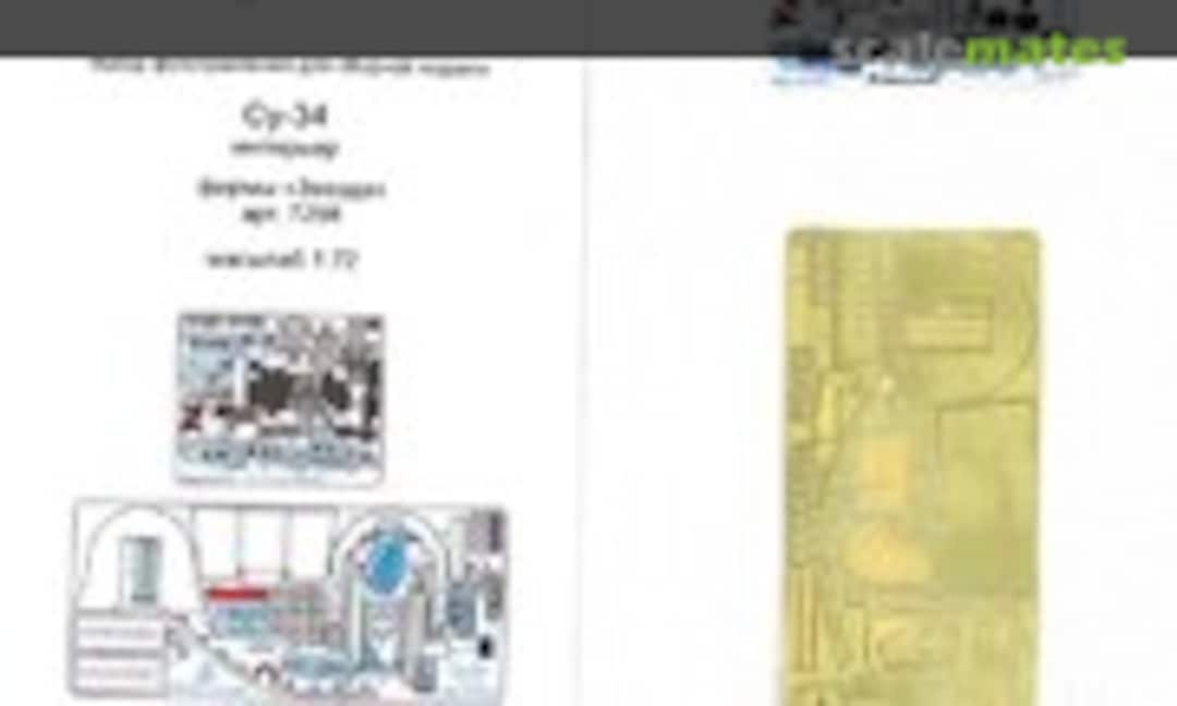 1:72 Su-34 Cockpit coloured PE-detail set (Microdesign MD 072025) MD 072025