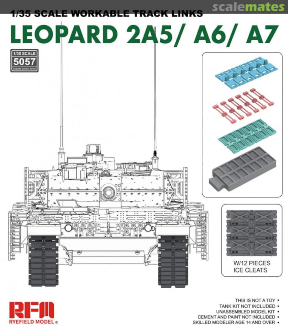 Boxart Workable Track Links for Leopard 2A5/A6/A7 RM-5057 Rye Field Model Boxart Workable Track Links for Leopard 2A5/A6/A7 RM-5057 Rye Field Model
