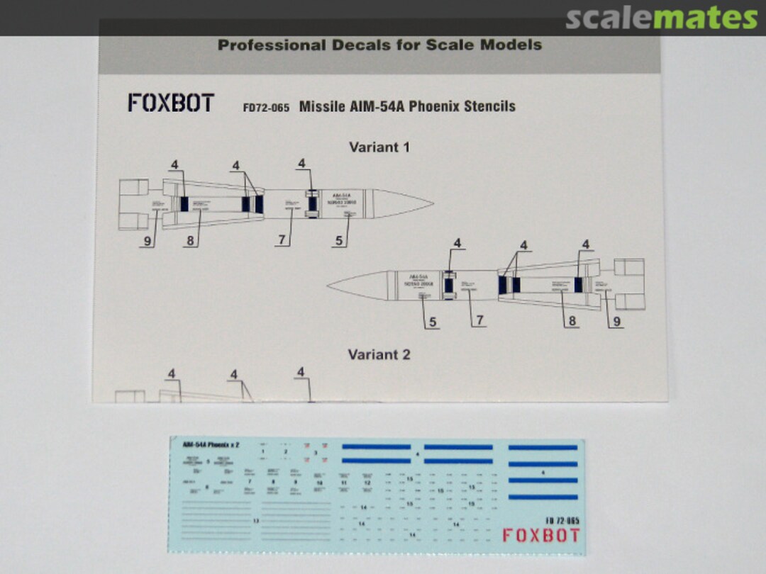 Boxart AIM-54A Phoenix Stencils 72-065 Foxbot