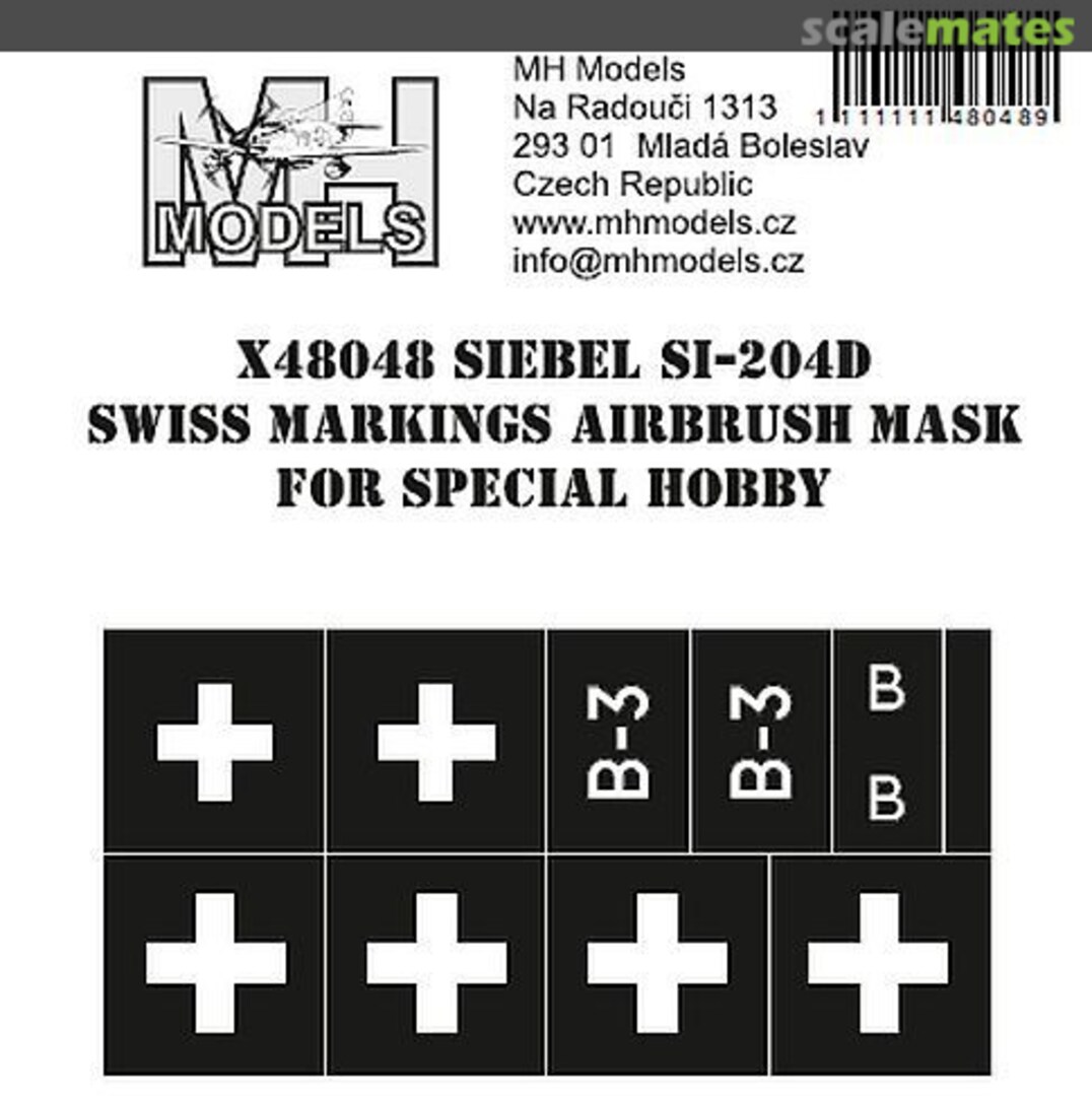Boxart Siebel Si-204D Swiss Markings Airbrush Masks X48048 MH Models Boxart Siebel Si-204D Swiss Markings Airbrush Masks X48048 MH Models