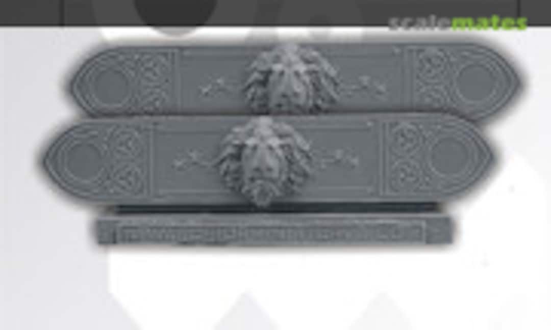 No Lion Decorated Plates #2 (2 pcs) (Scibor Monsterous Miniatures CPLI0121) CPLI0121