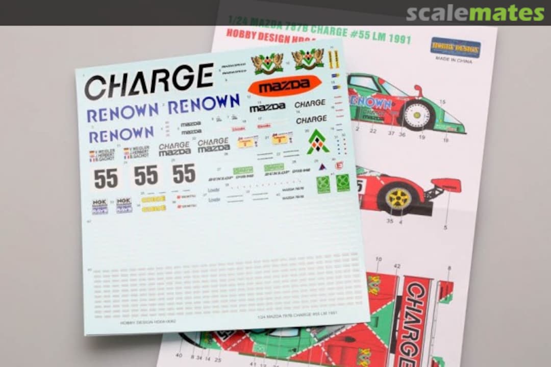 Boxart Mazda 787B #55 Le Mans 1991 winner HD04-0082 Hobby Design Boxart Mazda 787B #55 Le Mans 1991 winner HD04-0082 Hobby Design