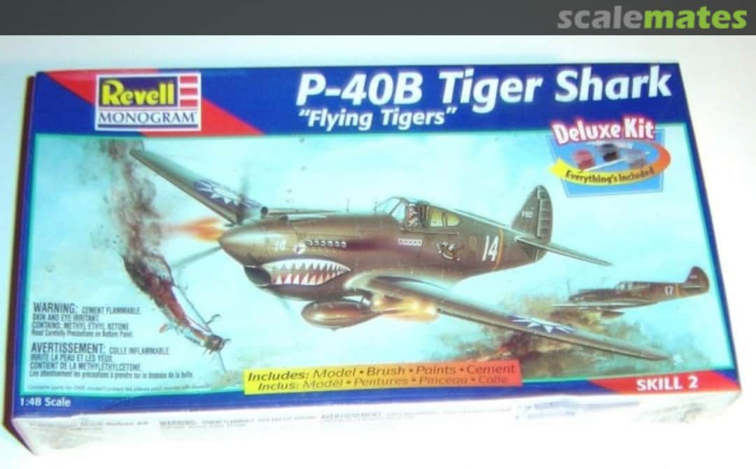 Boxart P-40B Tiger Shark "Flying Tigers" 85-6650 Revell Monogram Boxart P-40B Tiger Shark "Flying Tigers" 85-6650 Revell Monogram