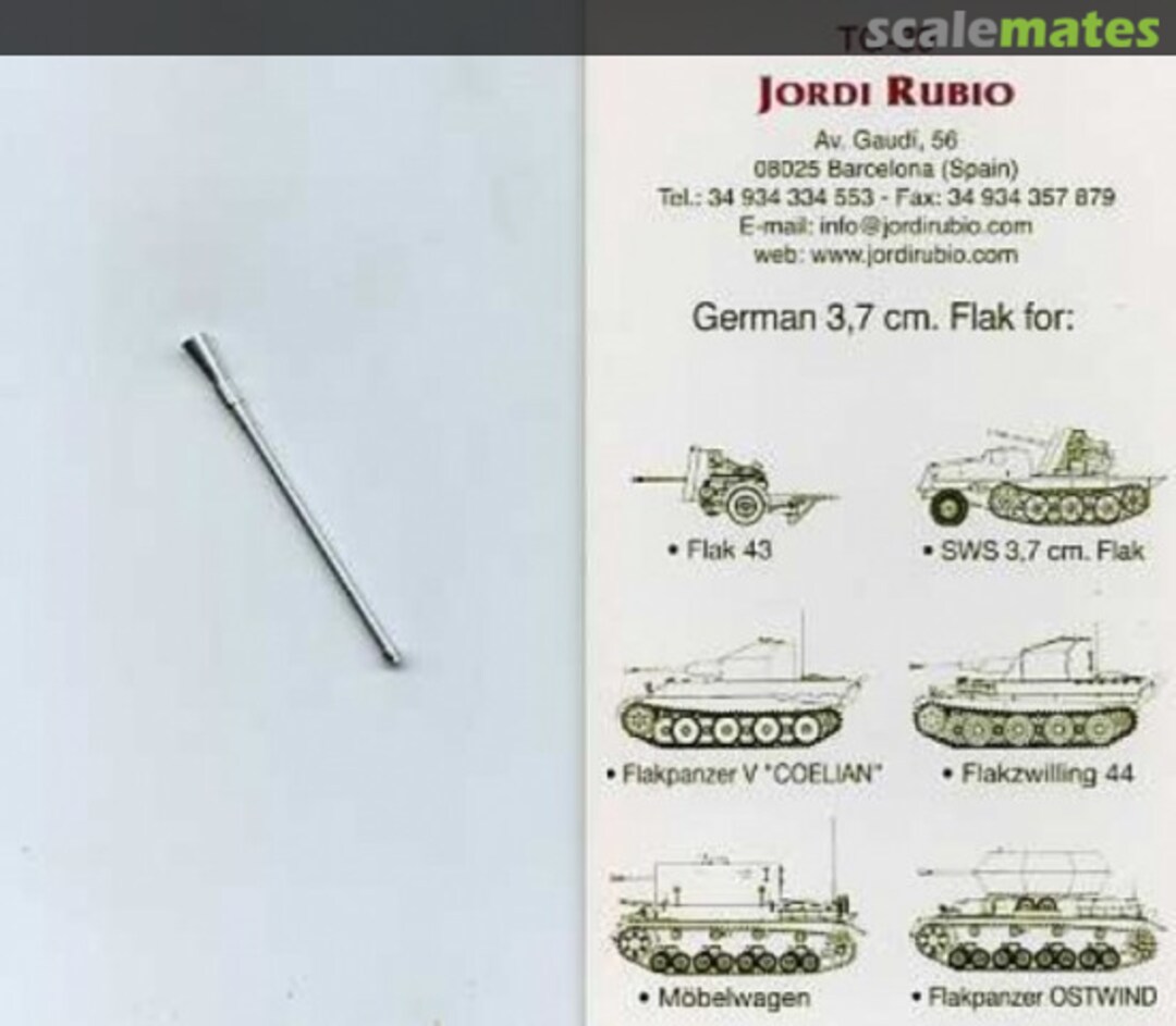 Boxart 3,7cm FlaK 43 Barrel TG-39 Jordi Rubio Boxart 3,7cm FlaK 43 Barrel TG-39 Jordi Rubio