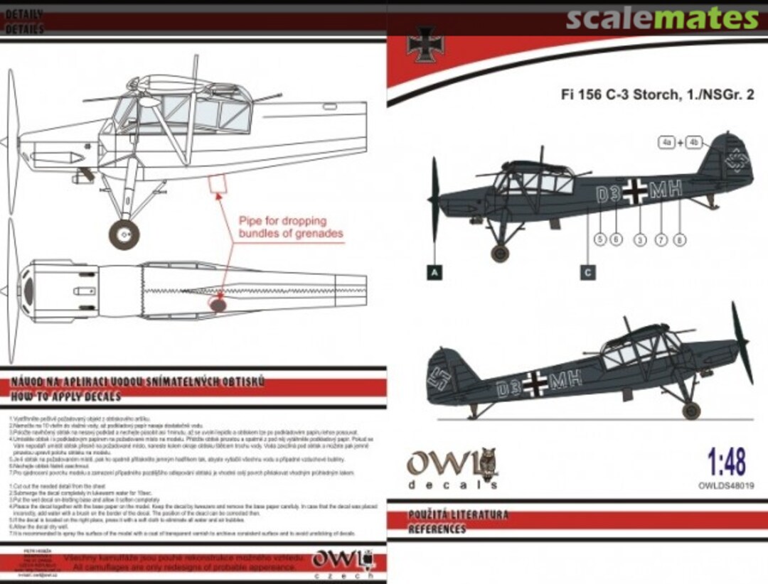 Boxart Fieseler Fi-156 C, 1./NSGr. 2 DS48019 OWL Boxart Fieseler Fi-156 C, 1./NSGr. 2 DS48019 OWL