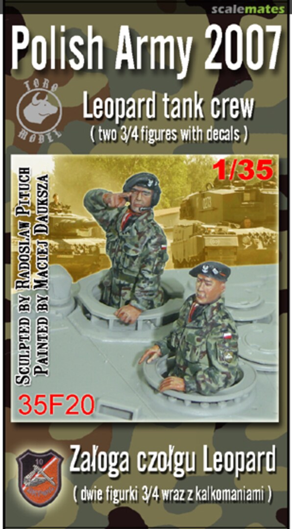 Boxart Polish Army 2007 Leopard Tank Crew (2 3/4 Figures & Decals) 35F20 ToRo Model Boxart Polish Army 2007 Leopard Tank Crew (2 3/4 Figures & Decals) 35F20 ToRo Model