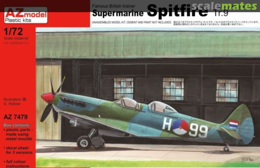 Boxart Supermarine Spitfire Tr.9 in Dutch service AZ7479 AZmodel Boxart Supermarine Spitfire Tr.9 in Dutch service AZ7479 AZmodel