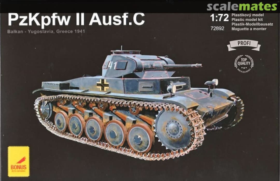 Boxart PzKpfw II Ausf.C Balkan Yugoslavia Greece 72892 Attack Hobby Kits Boxart PzKpfw II Ausf.C Balkan Yugoslavia Greece 72892 Attack Hobby Kits