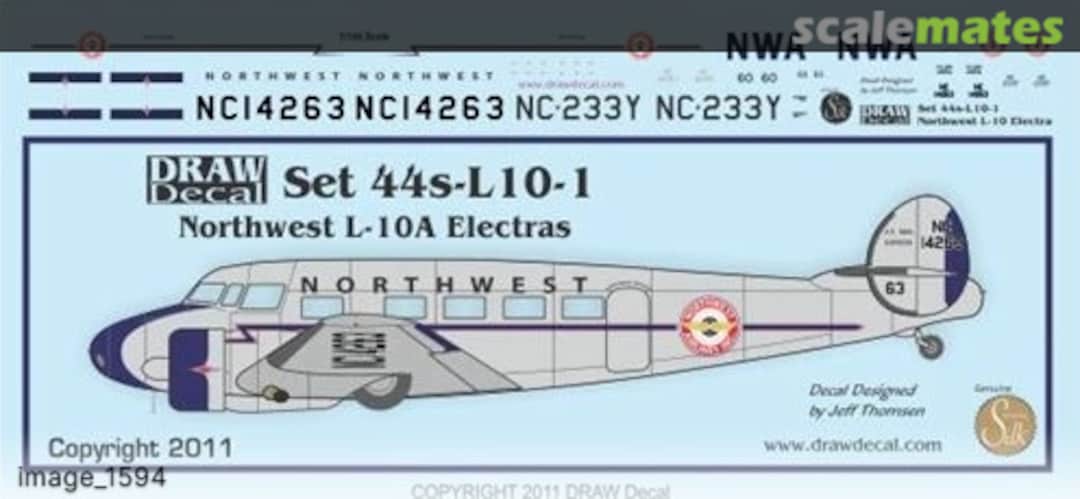 Boxart Northwest L-10A Electras 44-L10-1 Draw Decal Boxart Northwest L-10A Electras 44-L10-1 Draw Decal