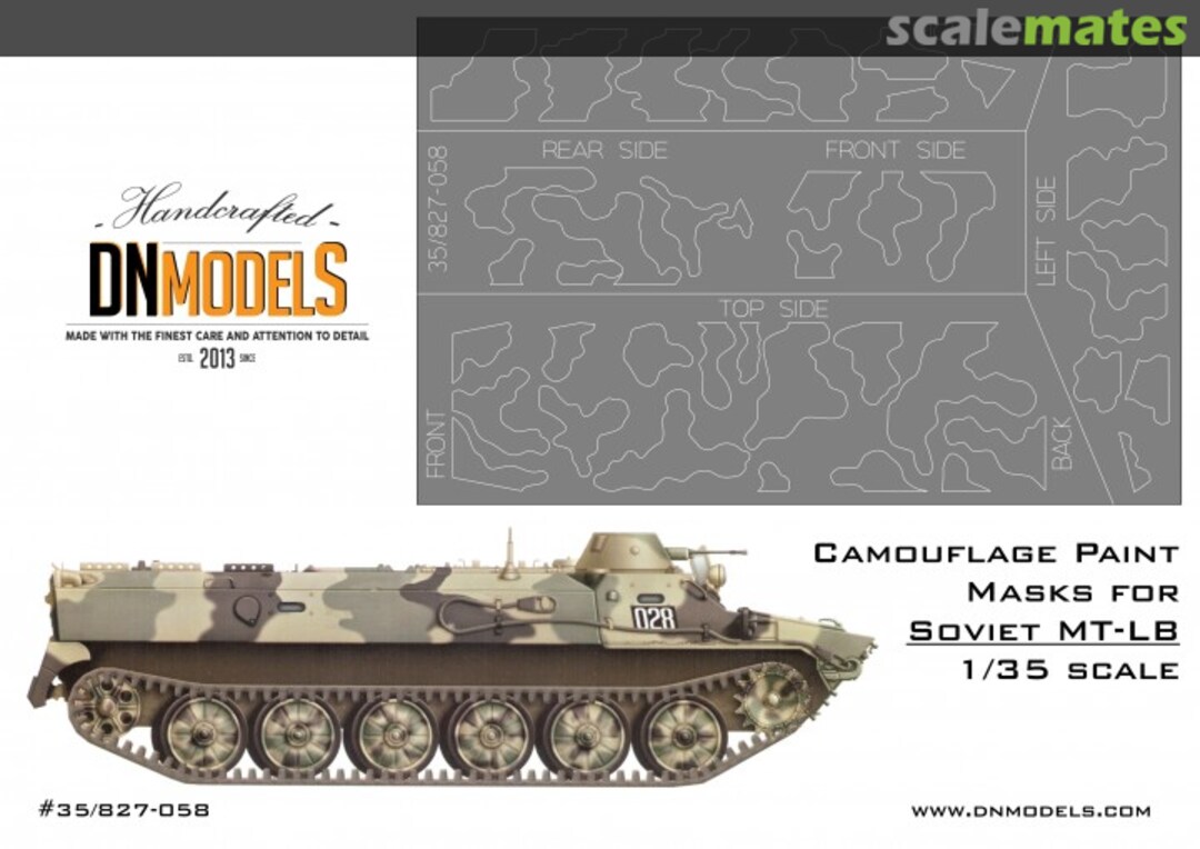 Boxart Camouflage Paint masks Soviet MT-LB 1/35 35/827-058 DN Models Boxart Camouflage Paint masks Soviet MT-LB 1/35 35/827-058 DN Models