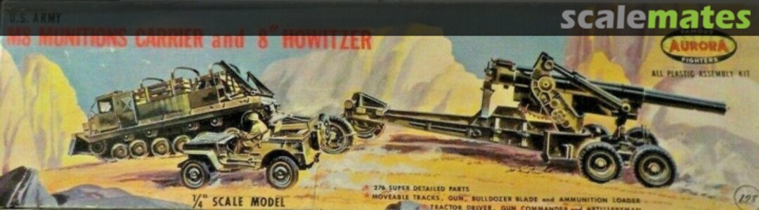 Boxart M8 Munitions carrier and 8" Howitzer 310 Aurora Boxart M8 Munitions carrier and 8" Howitzer 310 Aurora