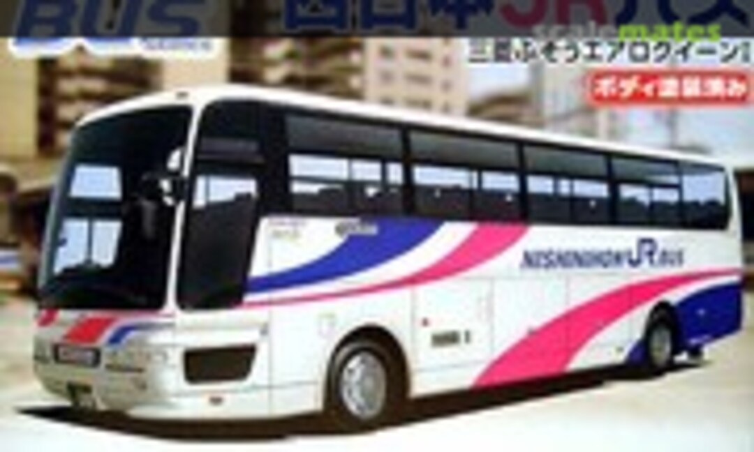 1:32 Nishinihon JR Bus Mitsubishi Fuso Aero Queen I (Aoshima 038758) 038758