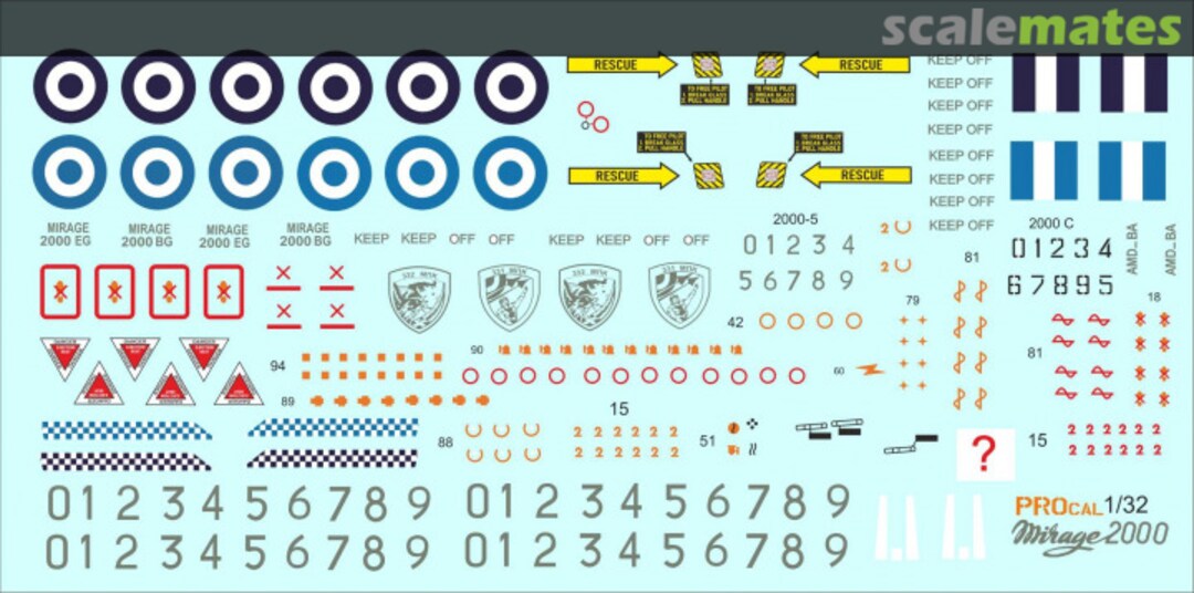 Boxart Mirage 2000 HAF Markings no PROcal Decals Boxart Mirage 2000 HAF Markings no PROcal Decals