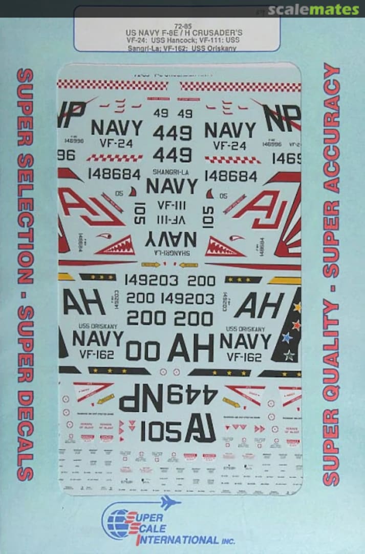 Boxart US Navy F-8E Crusaders 72-85 SuperScale International Boxart US Navy F-8E Crusaders 72-85 SuperScale International