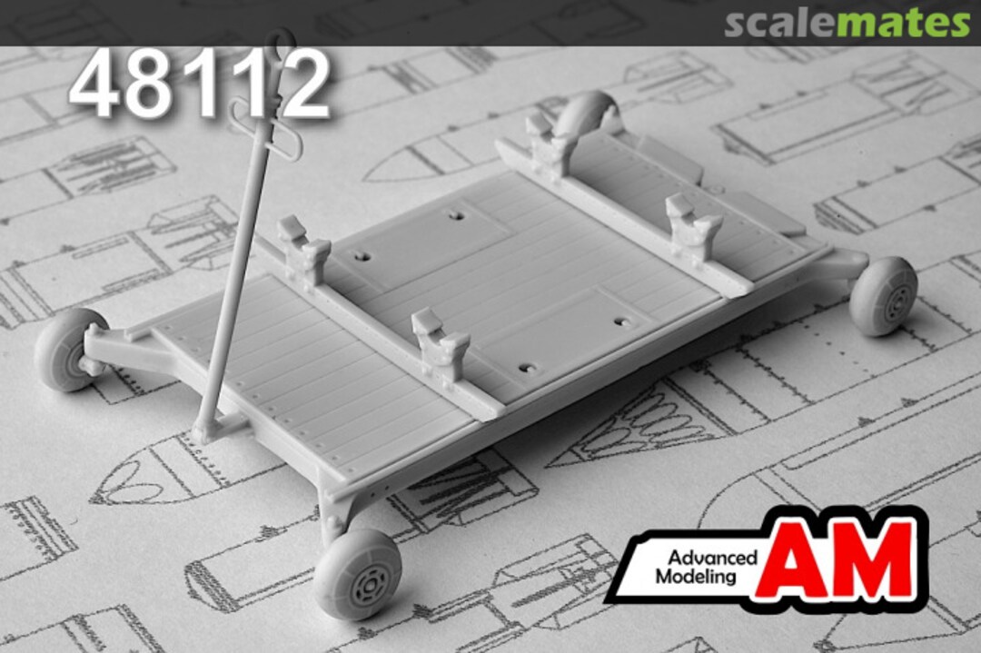 Boxart Universal service cart for transporting aircraft equipment and weapons (up to 1000 kg) АМС 48112 Amigo Models Boxart Universal service cart for transporting aircraft equipment and weapons (up to 1000 kg) АМС 48112 Amigo Models