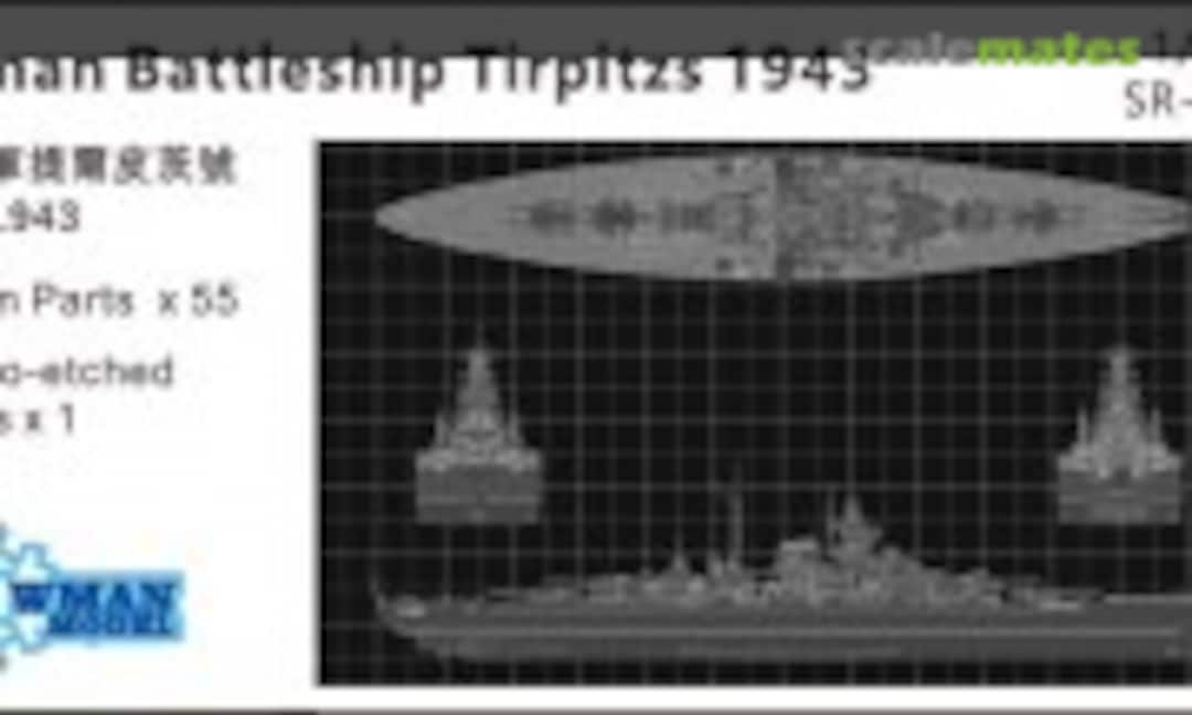1:2000 German Battleship Tirpitz 1943 (Snowman Model SR-2054)