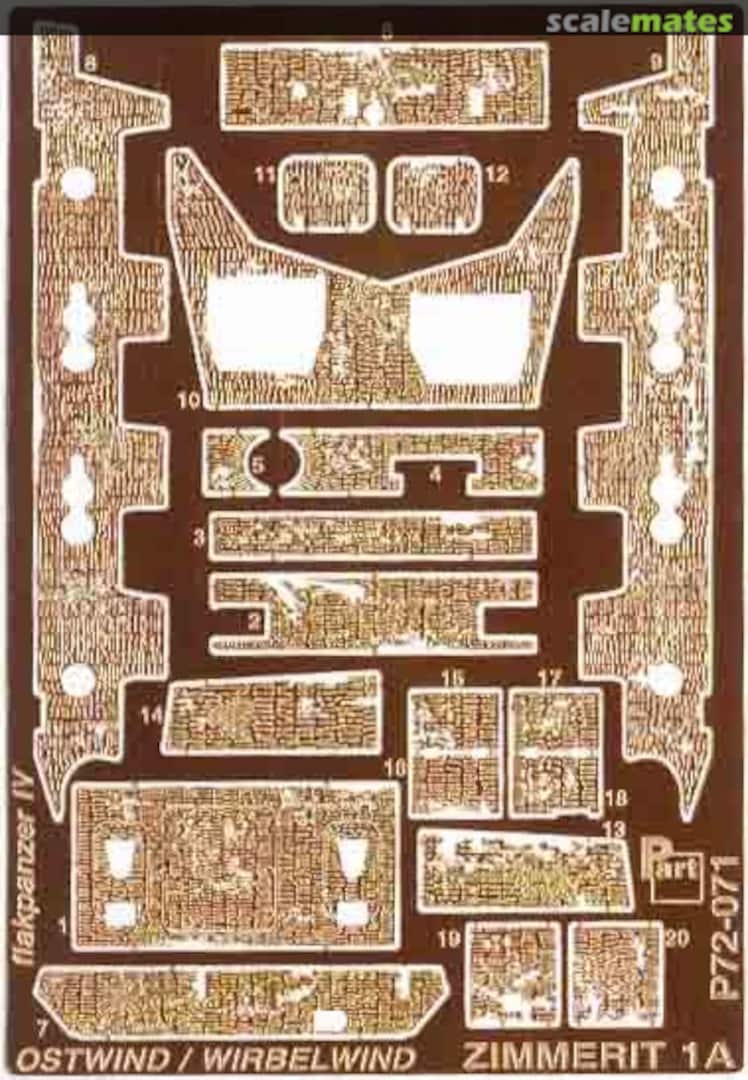 Boxart Zimmerit 1A - Flakpanzer IV P72-071 Part