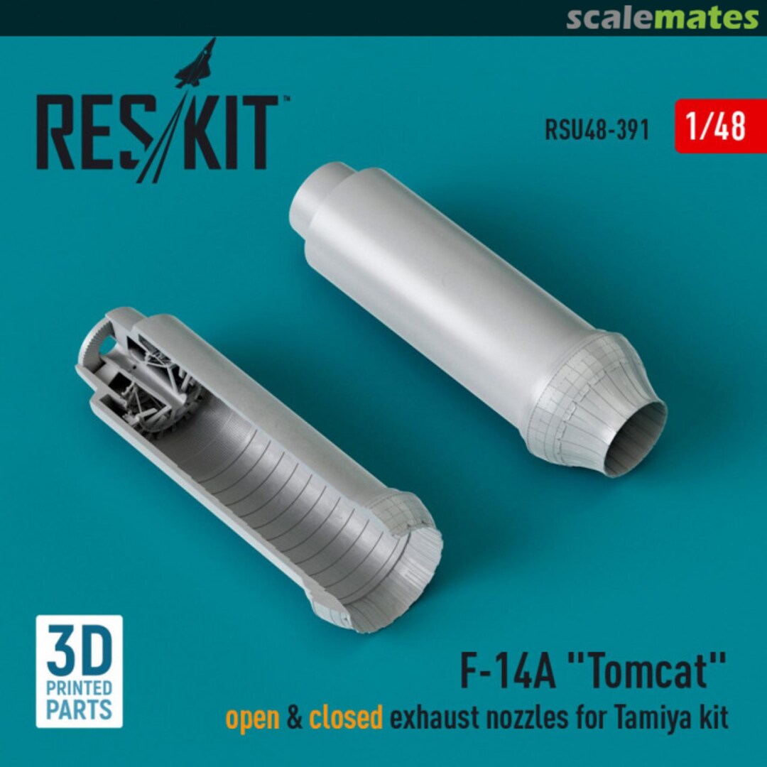 Boxart F-14A Tomcat open & closed exhaust nozzles (3D Printed) RSU48-0391 ResKit Boxart F-14A Tomcat open & closed exhaust nozzles (3D Printed) RSU48-0391 ResKit