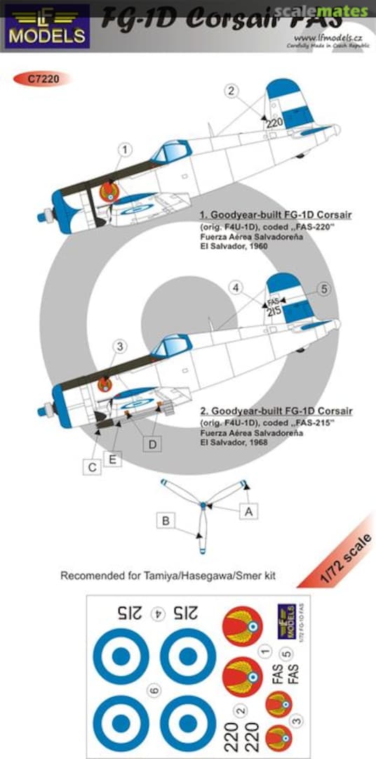 Boxart FG-1D Salvadorian AF C7220 LF Models