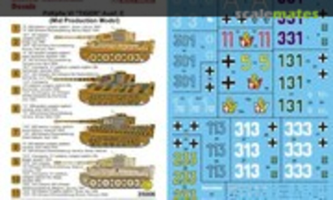 1:35 Pz.Kpfw.VI Tiger Ausf.E (Mid Production Model) (Techmod 35006) 35006