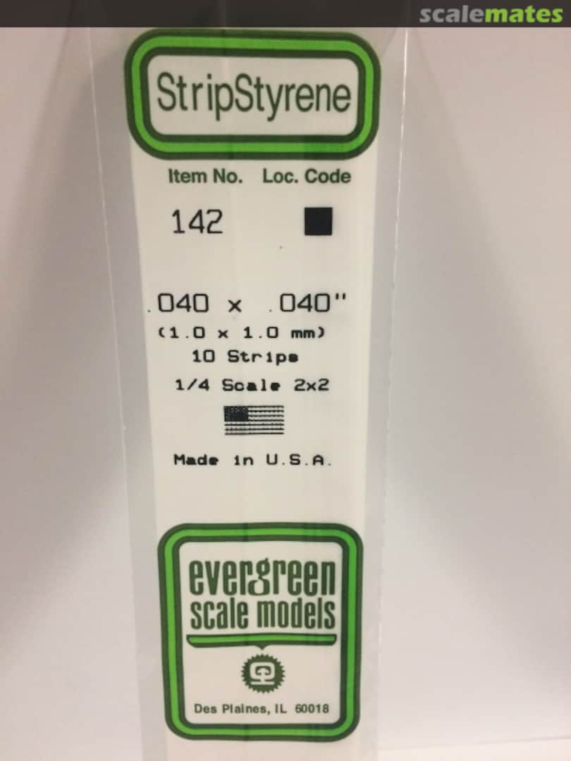 Boxart 0.040" x .040" Opaque White Polystyrene Strips 142 Evergreen Scale Models Boxart 0.040" x .040" Opaque White Polystyrene Strips 142 Evergreen Scale Models