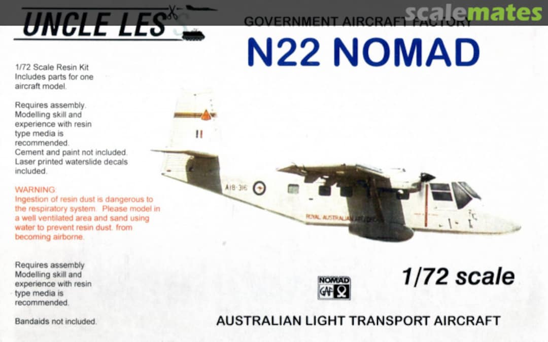 Boxart GAF NOMAD N22 Uncle Les Boxart GAF NOMAD N22 Uncle Les