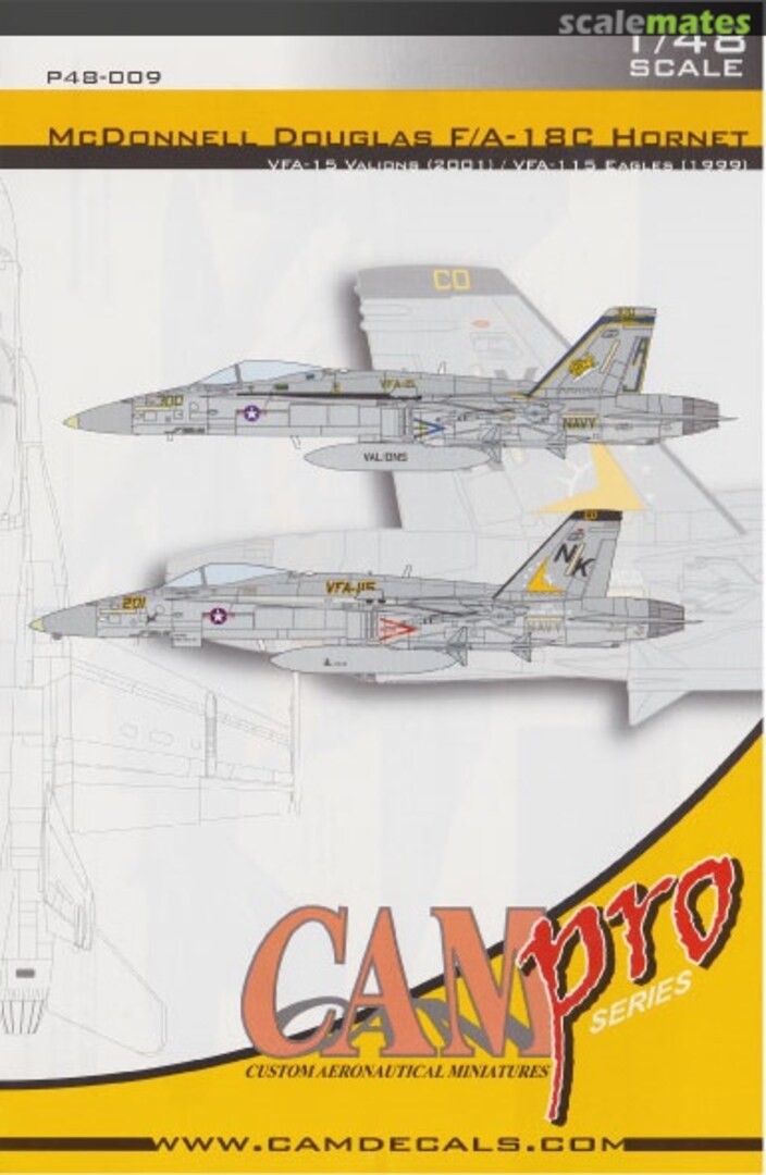 Boxart F-18C Hornet VFA-15 / VFA-115 P48009 CAM Boxart F-18C Hornet VFA-15 / VFA-115 P48009 CAM