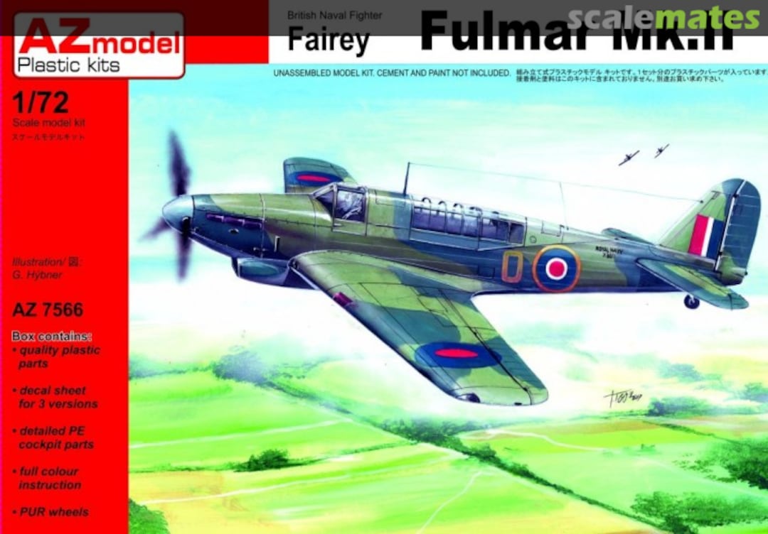 Boxart Fairey Fulmar Mk.II AZ7566 AZmodel Boxart Fairey Fulmar Mk.II AZ7566 AZmodel