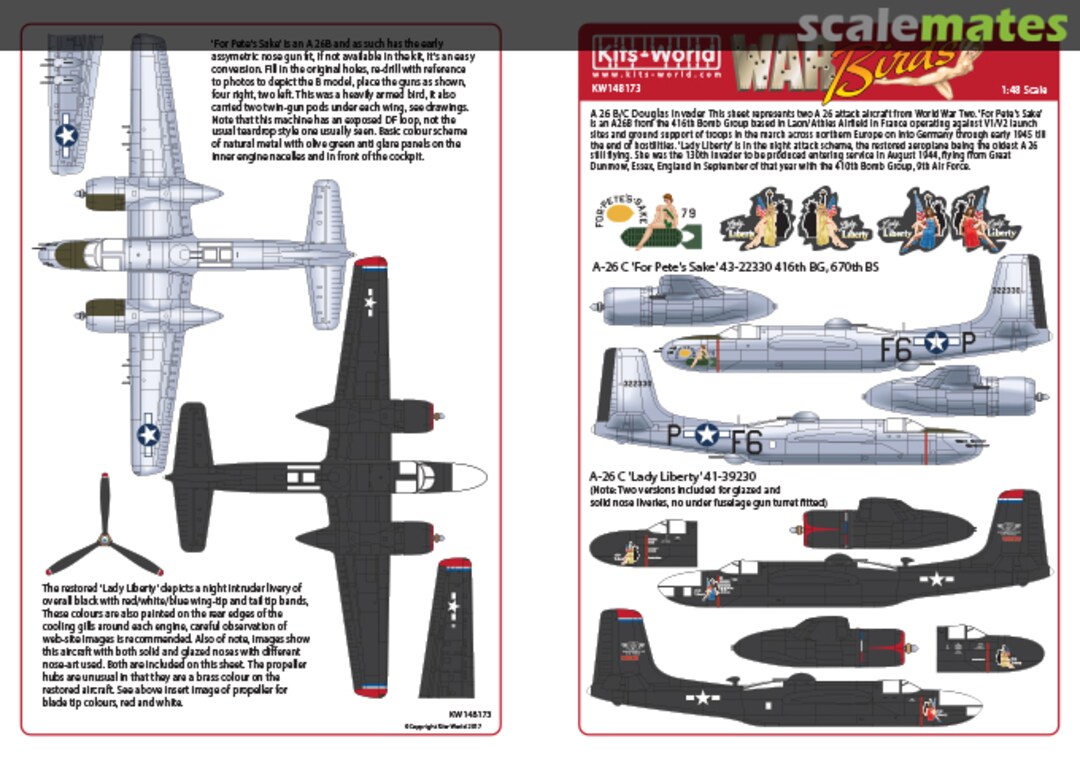 Boxart A-26 Douglas Invaders KW148173 Kits-World