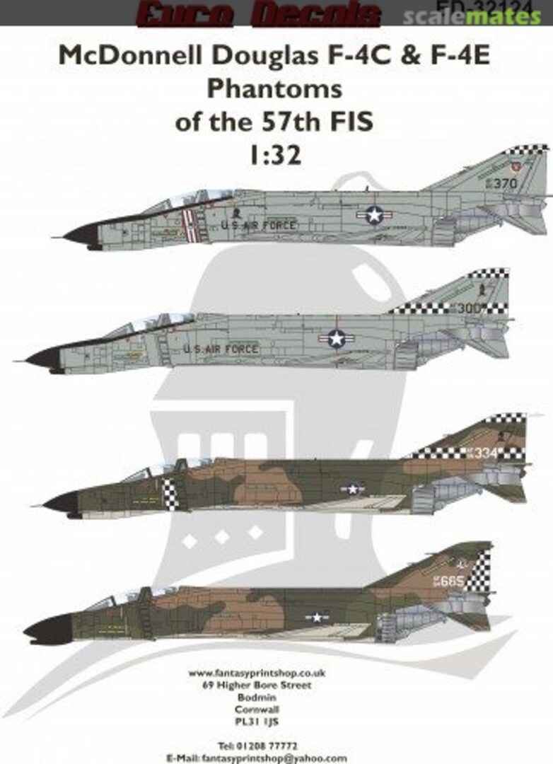 Boxart McDonnell Douglas F-4C & F-4E Phantoms of the 57th FIS ED-32124 Euro Decals Boxart McDonnell Douglas F-4C & F-4E Phantoms of the 57th FIS ED-32124 Euro Decals