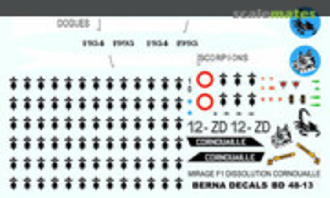 1:48 Mirage F1 (Berna Decals BD 48-13) BD 48-13
