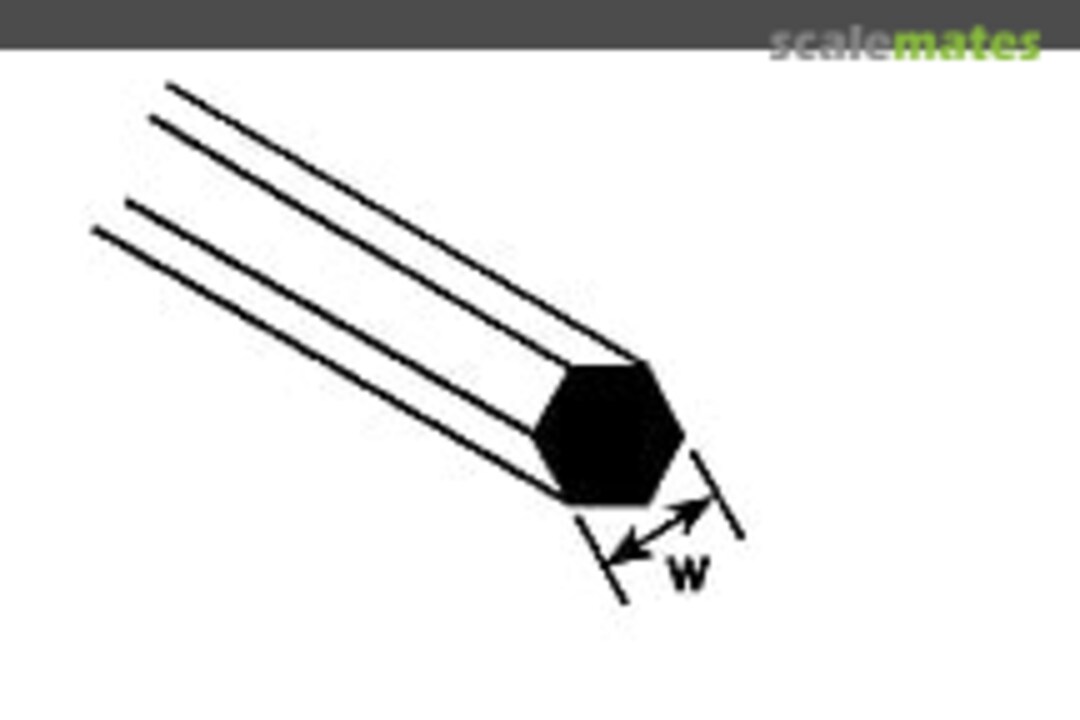 Boxart Solid Styrene Hex Rod, .040" (1.0mm) x 10" (254mm) 90873 Plastruct Boxart Solid Styrene Hex Rod, .040" (1.0mm) x 10" (254mm) 90873 Plastruct