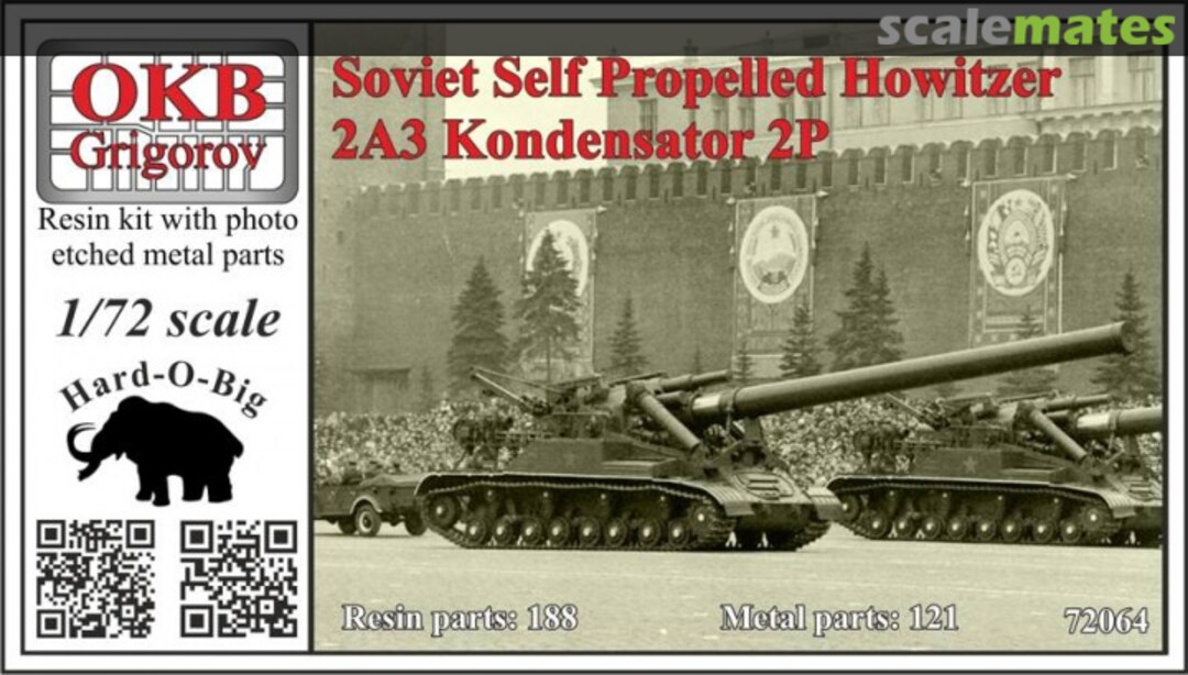 Boxart Soviet Self Propelled Howitzer 2A3 Kondensator 2P 72064 OKB Grigorov