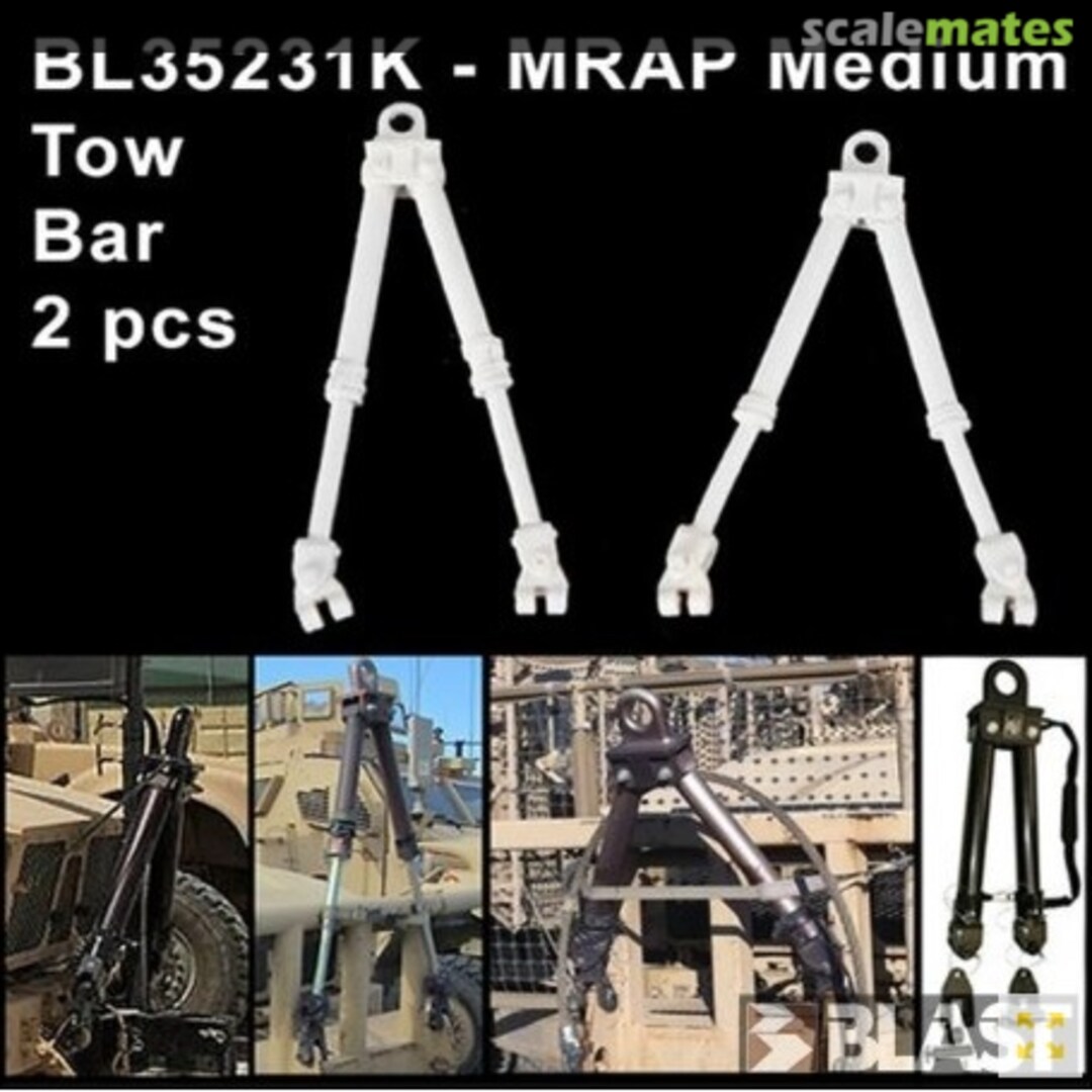 Boxart MRAP Medium Tow Bar - 2 pcs BL35231K Blast Models Boxart MRAP Medium Tow Bar - 2 pcs BL35231K Blast Models
