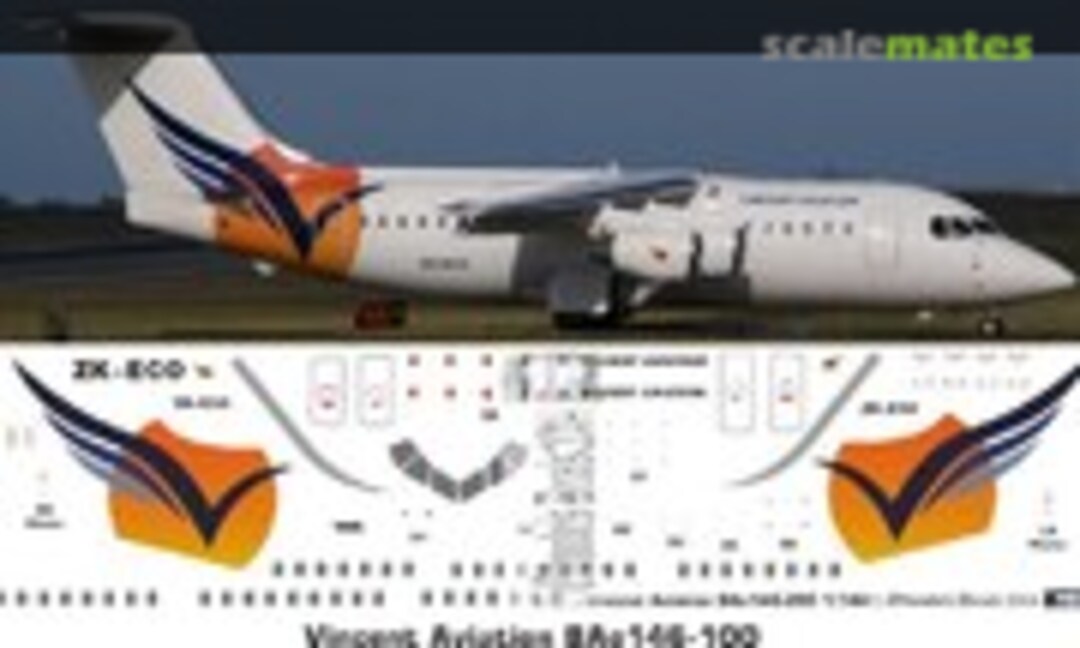 1:144 Vincent Aviation BAe146-200 (Oldmodels Decals OMD0594) OMD0594