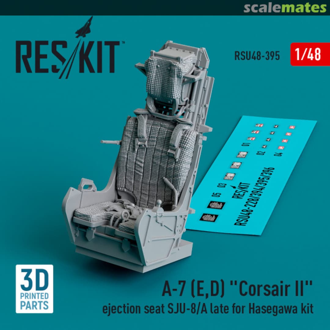 Boxart A-7 (E,D) Corsair II ejection seat SJU-8/A late (3D Printed) RSU48-0395 ResKit Boxart A-7 (E,D) Corsair II ejection seat SJU-8/A late (3D Printed) RSU48-0395 ResKit